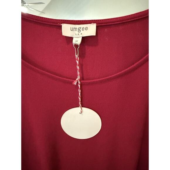 Umgee Long Sleeve Pink Boho Cross Back Knit Tunic Medium - Picture 3 of 4